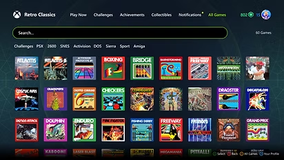 XBox Game Pass Retro Classics game library