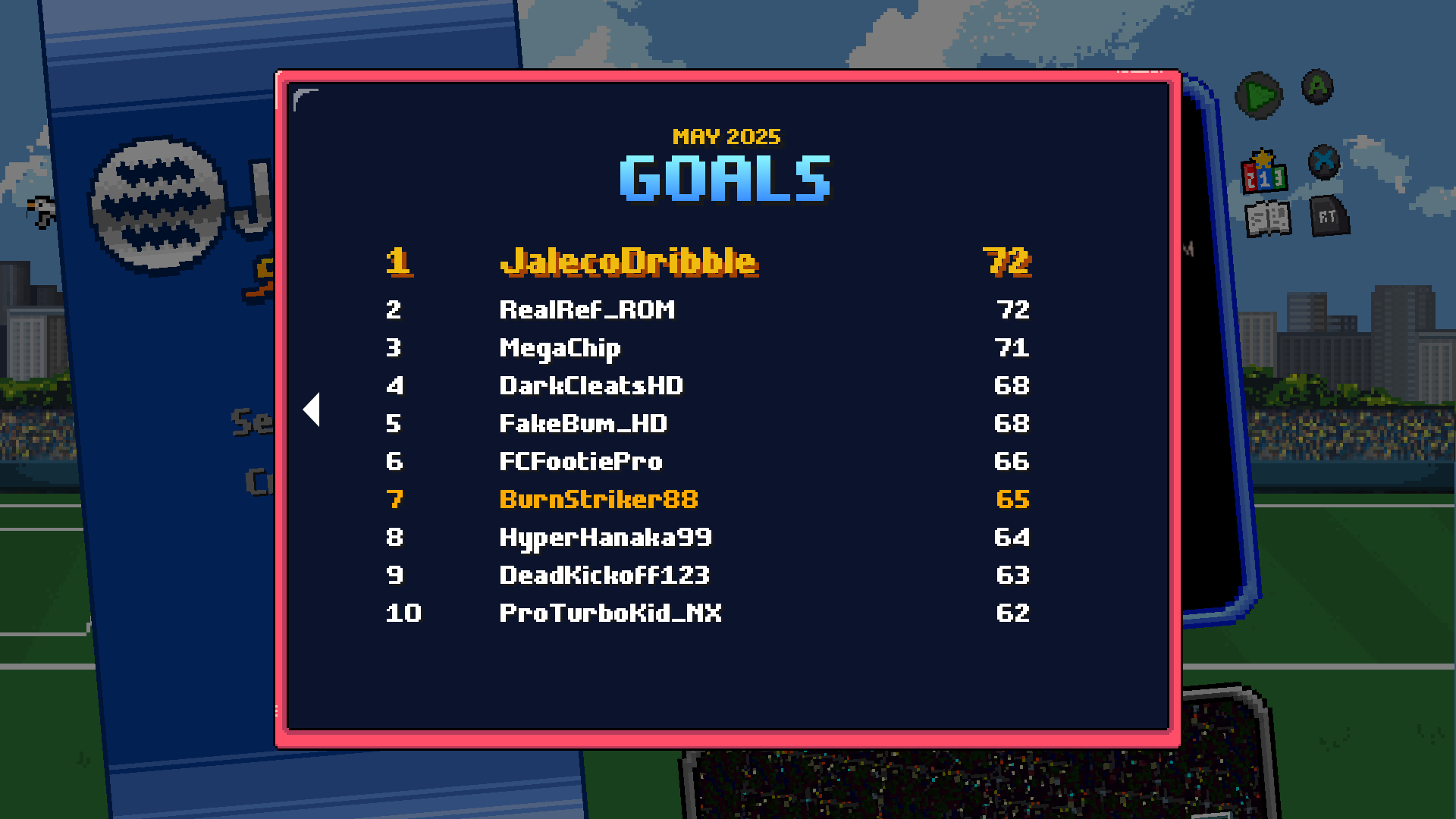 Jaleco Sports Goal review - leaderboards